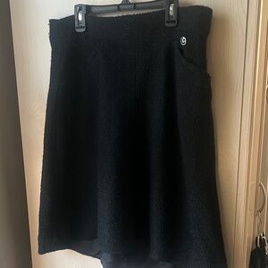 CHANEL Black A-Line Skirt
